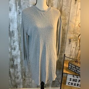Volcom Light Gray Ribbed Long Sleeve Dress. Size XS